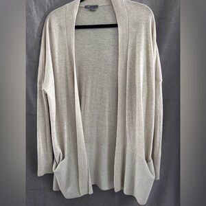 Vince Light Beige Open Front Cardigan